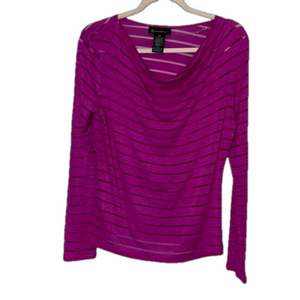 INC Bright Pink Sheer Top